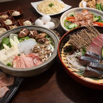 【選べる3種類の特典付き】「ふかわの長州どりすき焼きの宴・6,000円」ご友人とのお集まり