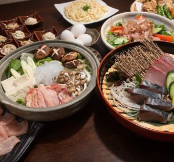 【三種特惠套餐可選】「腐川長州雞肉壽喜燒套餐 - 6,000日圓」 非常適合與朋友聚會