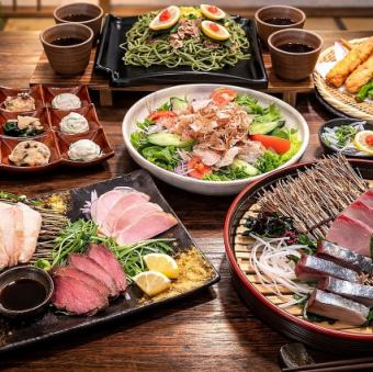 ぶちうま"瓦そば"コース/２時間飲み放題付クーポン利用で8,000円→7,500円】