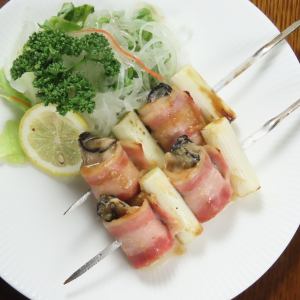カキのベーコン巻き