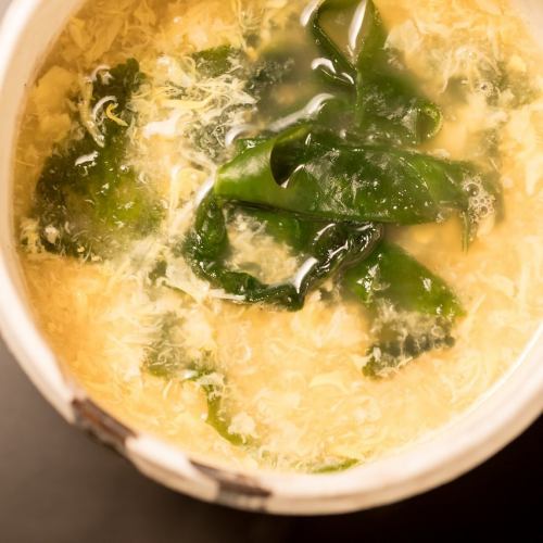 [Setouchi wakame and Ayami egg soup]