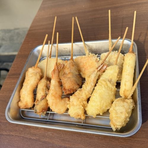 【まずはコレ】お得！揚げたて！天ぷら串&串カツの贅沢12本盛り　2849円(税込)