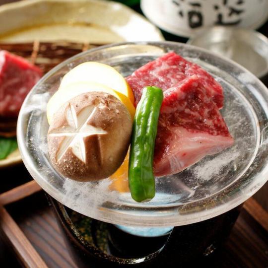 ＜ランチ全室個室＞【しずく会席】北信越ブランド牛石板焼き等全7品+選べる1ドリンク