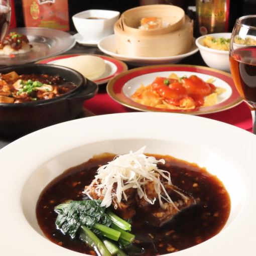 【記念日には贅沢を】フカヒレと蟹肉のスープや海鮮炒飯を満喫◎神龍コース★8品6600円(税込)