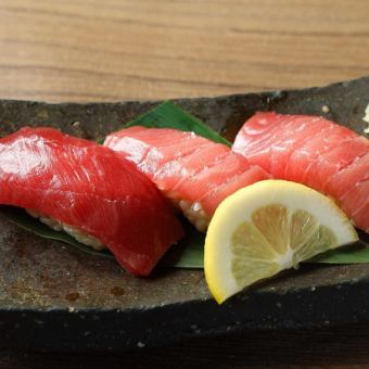 三塊藍鰭鮪壽司