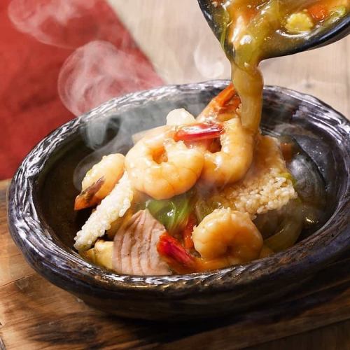 海鮮おこげあんかけ