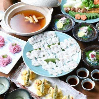 夏季限定《飲み放題付》鱧すき鍋コース◆鱧湯引き、天麩羅、すき鍋が楽しめる<税込7,800円>