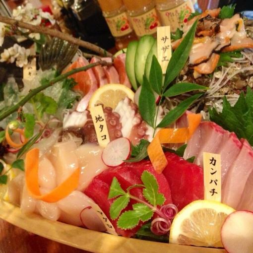 平日限定！【刺し盛付き！】笑う門コース全8品+［飲放］5500円(税込)