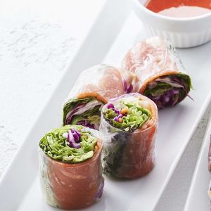 Salmon Spring Rolls