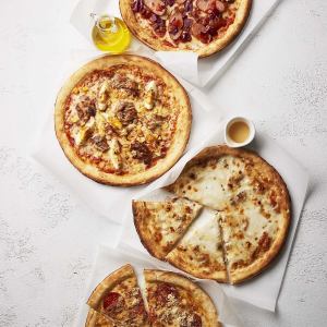 Various pizzas