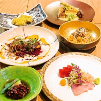 ["Irodori" course (food only)] A course where you can enjoy seasonal ingredients (total of 6 dishes)