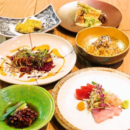 【”彩”(いろどり)コース(お料理のみ)】季節の食材をお楽しみ頂けるコース(全6皿)