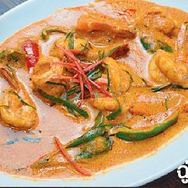 シューシークン(海老とレッドカレーとココナッツミルク炒め)