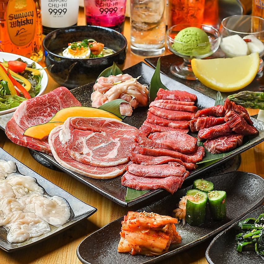 Teine yakiniku that you can enjoy in a calm space.Hospitality with unpretentious space and exquisite meat