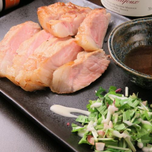 Sauteed Mochibuta from Mikawa with Japanese-style grated radish sauce