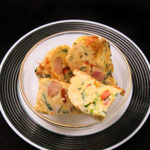 Bacon and seasonal vegetable quiche