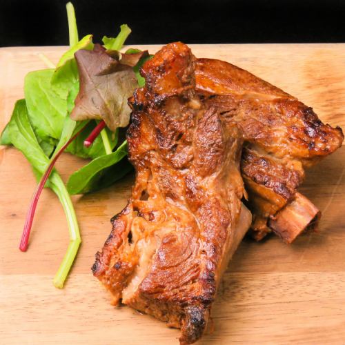 Charcoal grilled spareribs