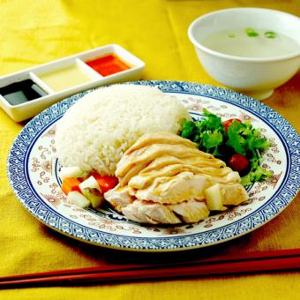 Boiled steamed chicken with 3 sauces