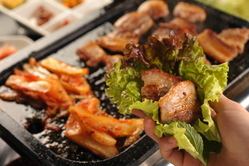 They also have samgyeopsal.Wrap it in lettuce and enjoy!