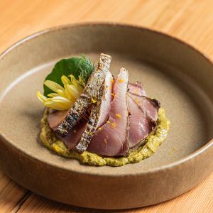 ハガツオのあぶりカルパッチョ