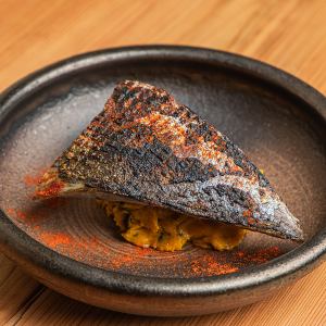 低温調理 サバの薪焼き ポテサラ添え