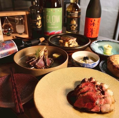 古民家ならではの個室空間で楽しむお料理の数々