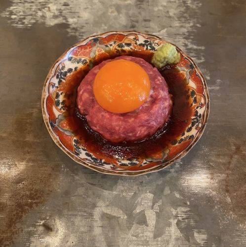 Raw horse meatballs