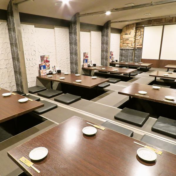 地下一层有大型宴会厅，最多可容纳50人♪可靠的Hori Kotatsu！