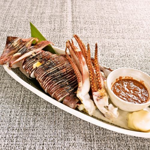 Charcoal grilled squid