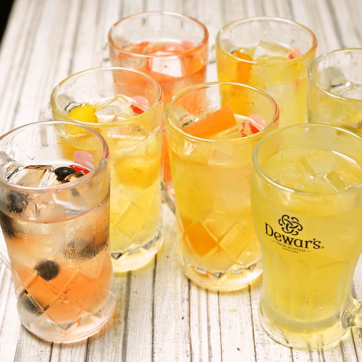 980 yen all-you-can-drink (excl.) of 80 types including draft beer, local sake, and freshly squeezed sour!