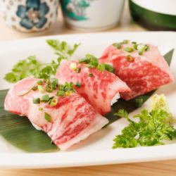 炙り和牛肉寿司（3貫）