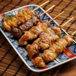 炭火焼き鳥5本盛り合わせ