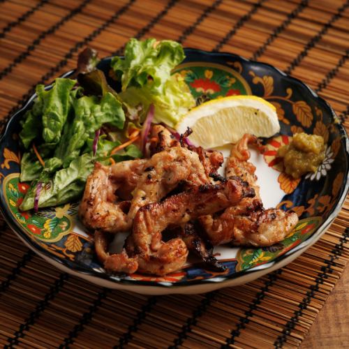 国産鶏のせせり炭火焼き