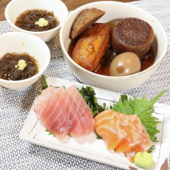 【仅限周日~周四】快乐村20周年特别套餐,包含2小时无限畅饮和3种美味小吃,售价2,200日元(含税)