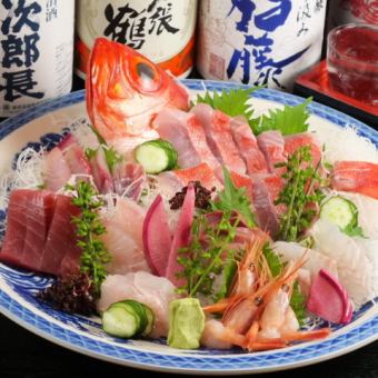 【刺身もりもりコース★】鮮魚9点盛りや名物おでんも!2ｈ飲み放題付き全9品6000円→5500円(税込)