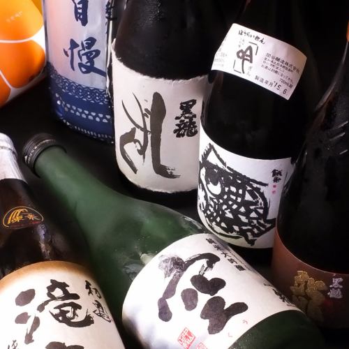 Local sake is carefully selected from all over the country.