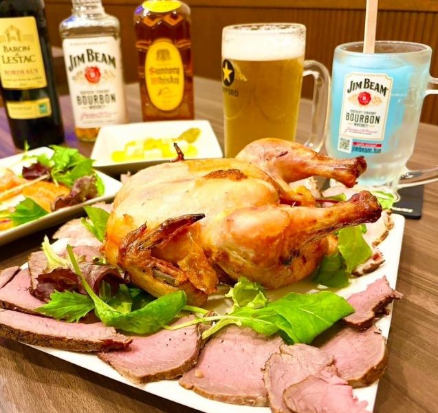It's all about meat! A meat festival of smoked beef, pork and chicken! Our proud smoked full course! A luxurious course with your choice of two curries ♪