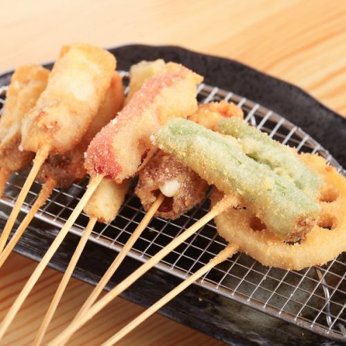 1本からOK!自慢の串カツ