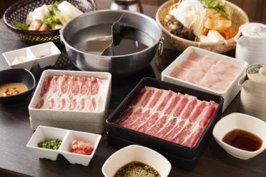 ◆Lunch time 60 minutes all-you-can-eat beef two-color hotpot course