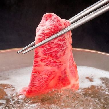 ◆【ランチタイム限定コース】　黒毛和牛　しゃぶしゃぶ又はすき焼き60分食べ放題コース