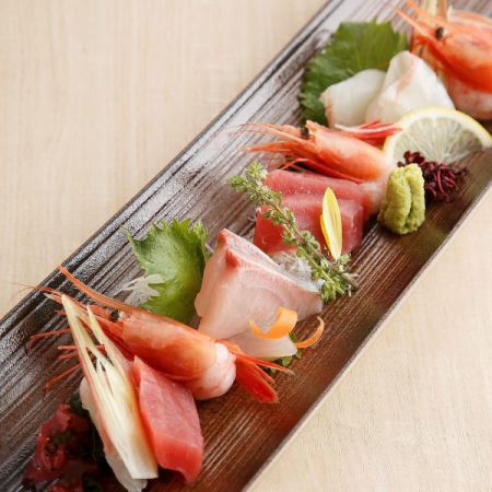 Today's sashimi assortment of 5 kinds