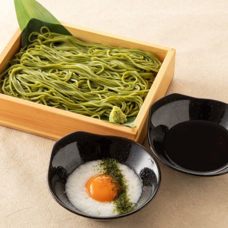 Cold dipping sauce green tea soba