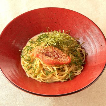 炙り明太子の豆乳クリームパスタ