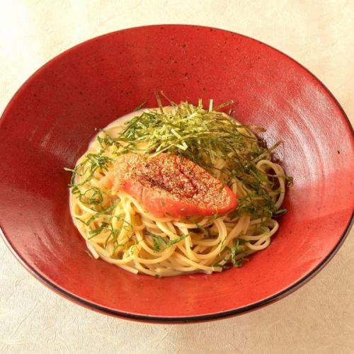 炙り明太子の豆乳クリームパスタ