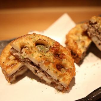 レンコンのはさみ揚げ