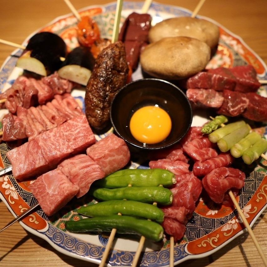 We offer a course with up to 3 hours of all-you-can-drink! Enjoy our special skewers to your heart's content.