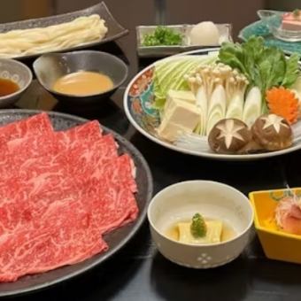 ≪ディナー≫【特選黒毛和牛すき焼きコース♪】先付け、お造り盛合せなど全6品13860円(税込)
