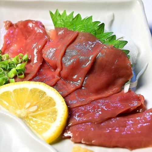 Lean horse sashimi directly from Kumamoto