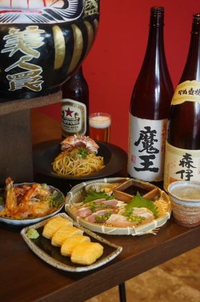 【90分飲み放題付き！】美人罠の名物ざんまい贅沢コース　6,500円 (税込)