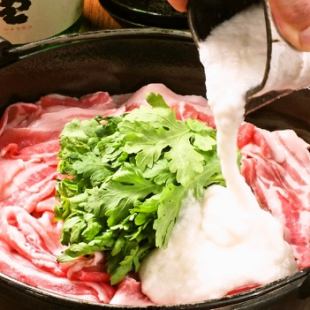 【標準套餐】2小時無限暢飲！！豬肉壽喜燒、山藥泥等8種主菜可選套餐4000/4500/5000日元